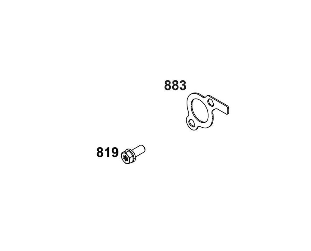 Exhaust Group Diagram and Parts List for 385777-0010-B5  Briggs and Stratton Engine